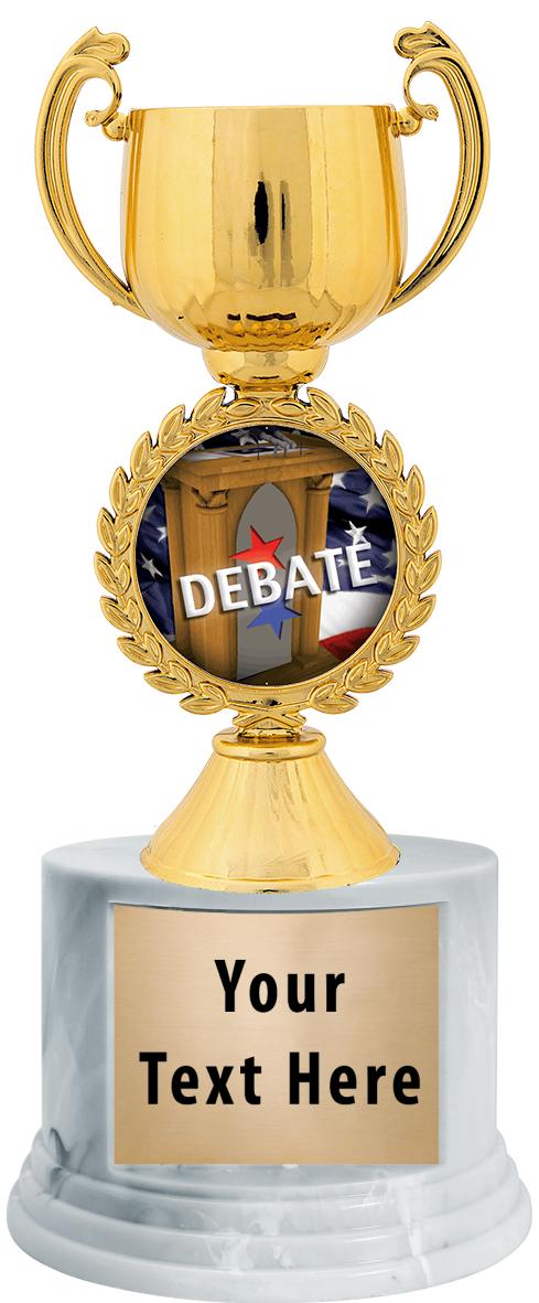 7"TRPHY ROUND MARBLE FINISH BS