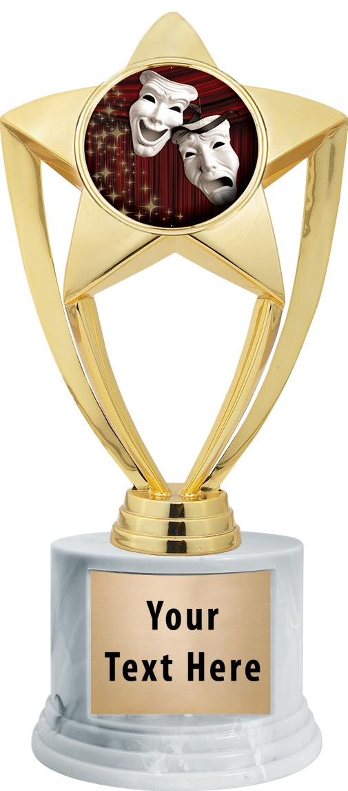 7"TRPHY ROUND MARBLE FINISH BS