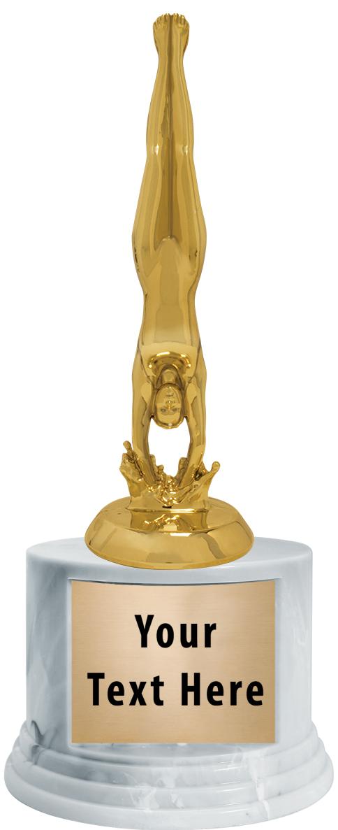 7"TRPHY ROUND MARBLE FINISH BS