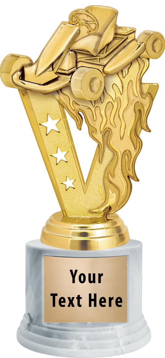 7"TRPHY ROUND MARBLE FINISH BS