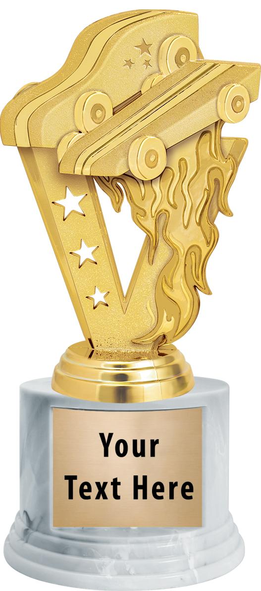 7"TRPHY ROUND MARBLE FINISH BS