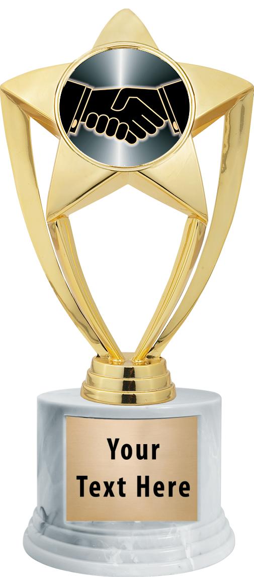 7"TRPHY ROUND MARBLE FINISH BS