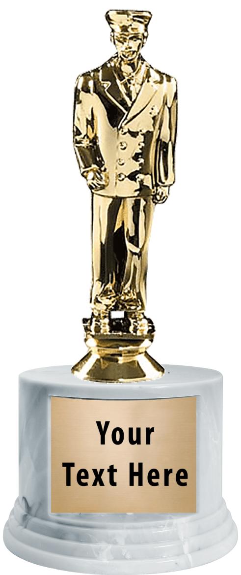 7"TRPHY ROUND MARBLE FINISH BS