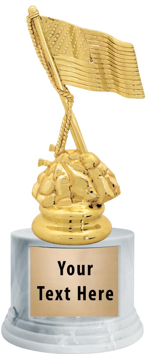 7"TRPHY ROUND MARBLE FINISH BS