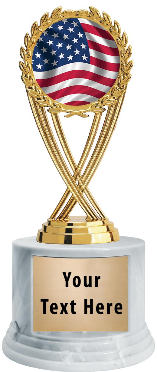 7"TRPHY ROUND MARBLE FINISH BS