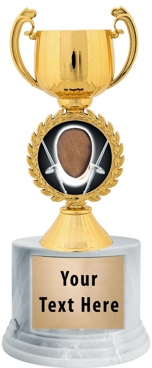 7"TRPHY ROUND MARBLE FINISH BS