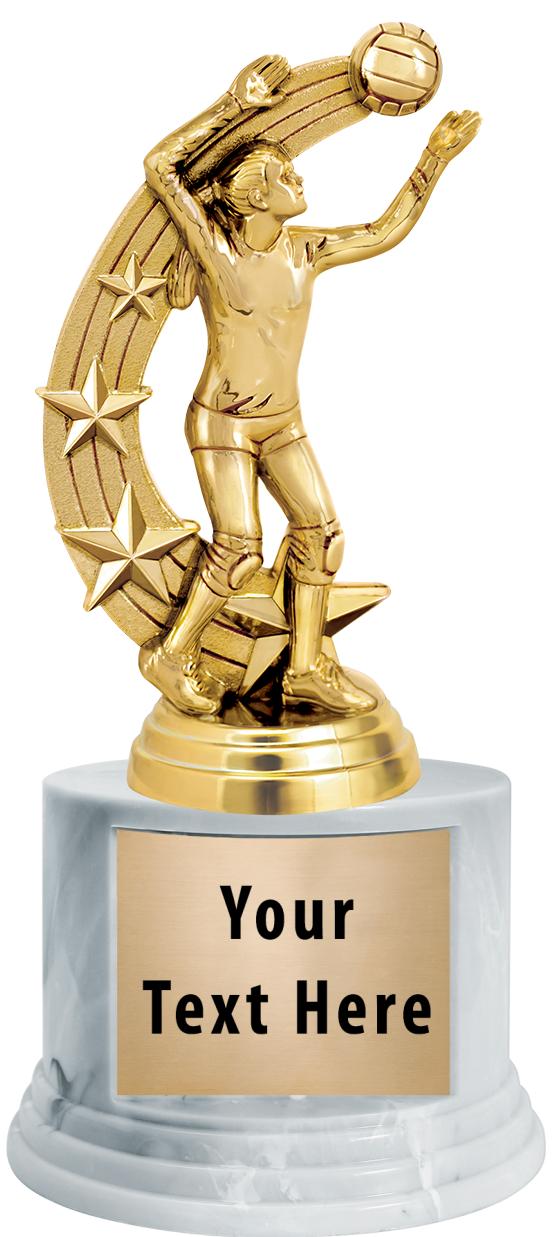 7"TRPHY ROUND MARBLE FINISH BS