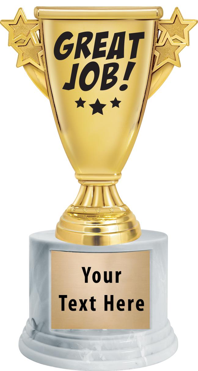 7"TRPHY ROUND MARBLE FINISH BS