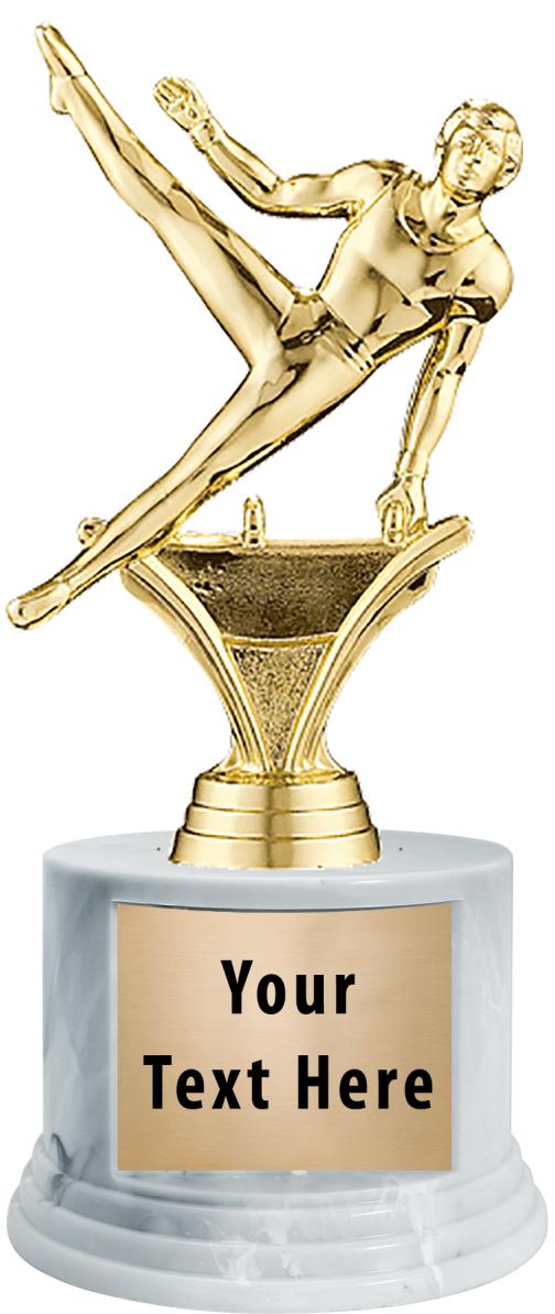 7"TRPHY ROUND MARBLE FINISH BS