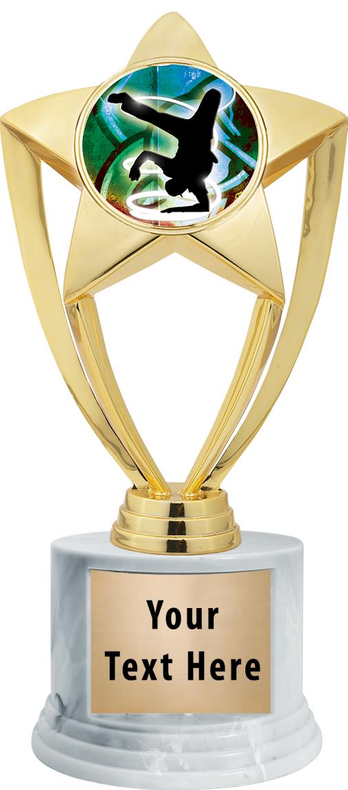 7"TRPHY ROUND MARBLE FINISH BS