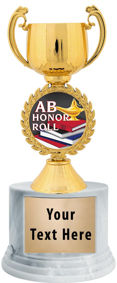 7"TRPHY ROUND MARBLE FINISH BS