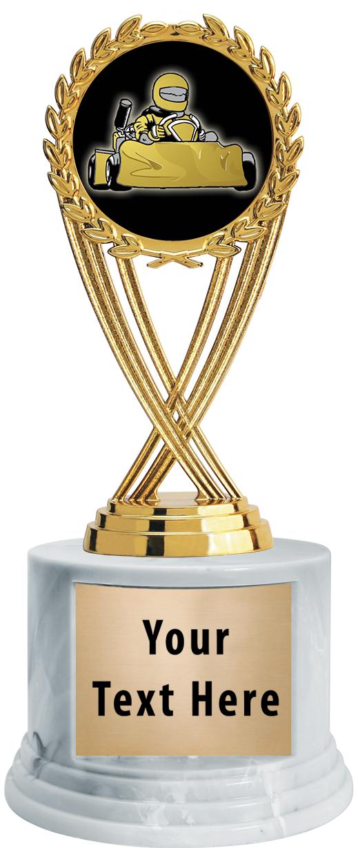 7"TRPHY ROUND MARBLE FINISH BS