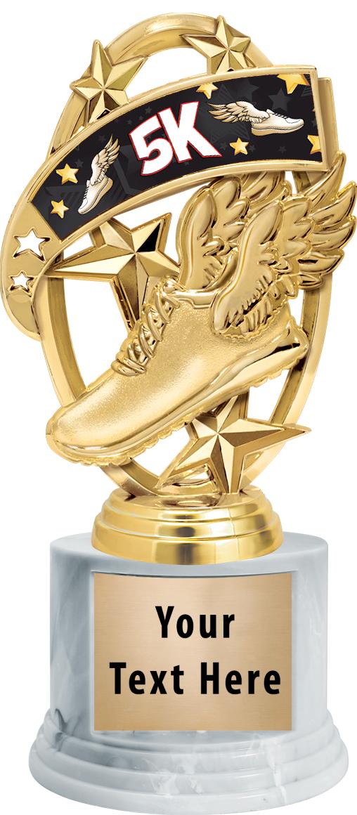 7"TRPHY ROUND MARBLE FINISH BS