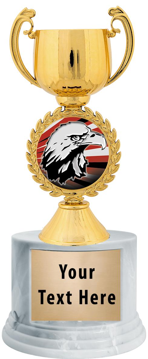 7"TRPHY ROUND MARBLE FINISH BS