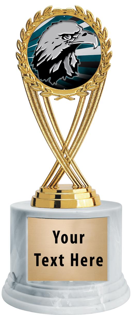 7"TRPHY ROUND MARBLE FINISH BS