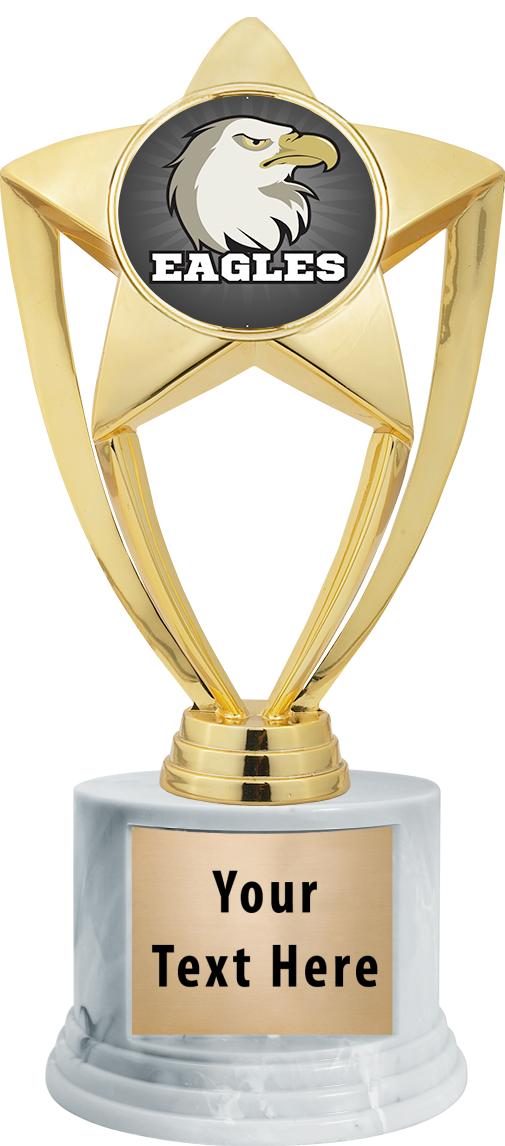 7"TRPHY ROUND MARBLE FINISH BS