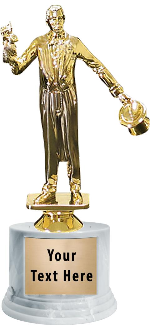 7"TRPHY ROUND MARBLE FINISH BS