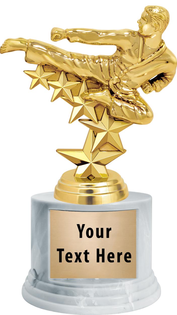 7"TRPHY ROUND MARBLE FINISH BS