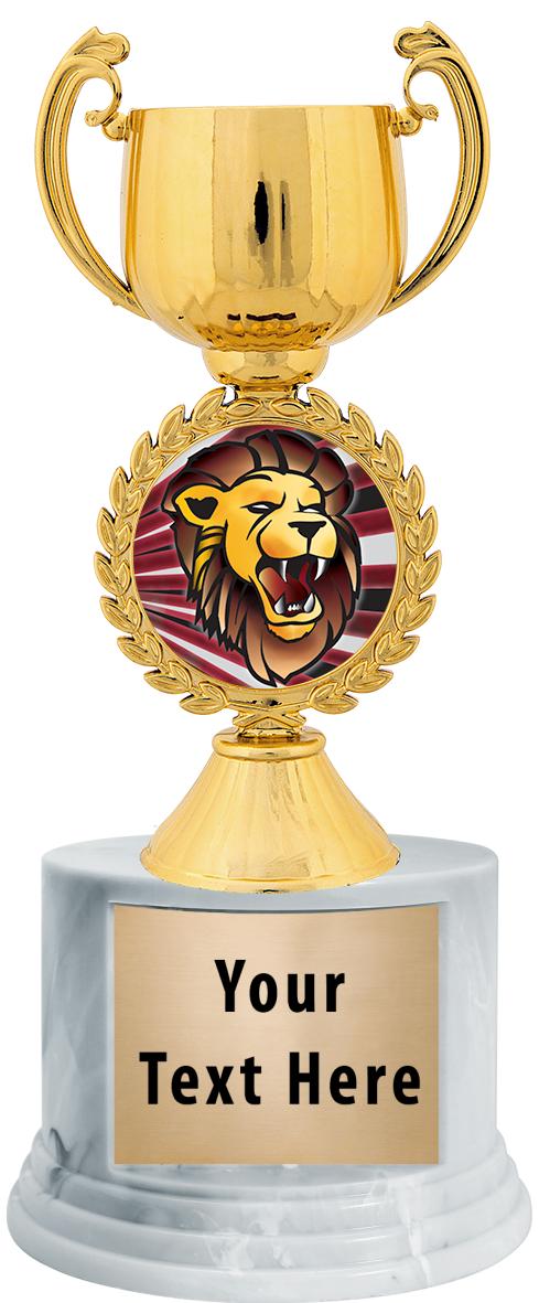 7"TRPHY ROUND MARBLE FINISH BS