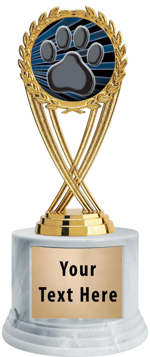 7"TRPHY ROUND MARBLE FINISH BS