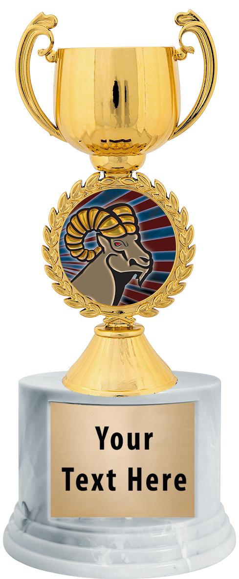 7"TRPHY ROUND MARBLE FINISH BS