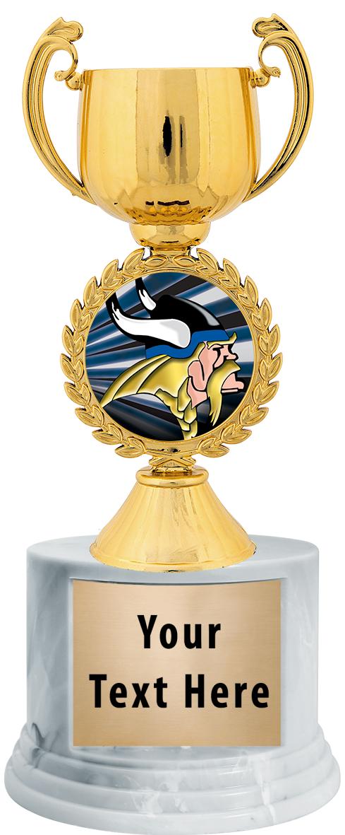 7"TRPHY ROUND MARBLE FINISH BS