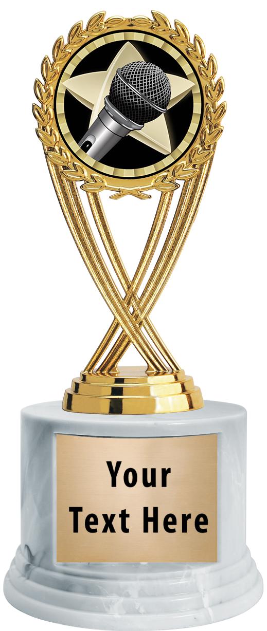 7"TRPHY ROUND MARBLE FINISH BS