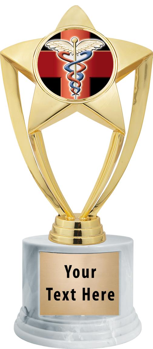 7"TRPHY ROUND MARBLE FINISH BS