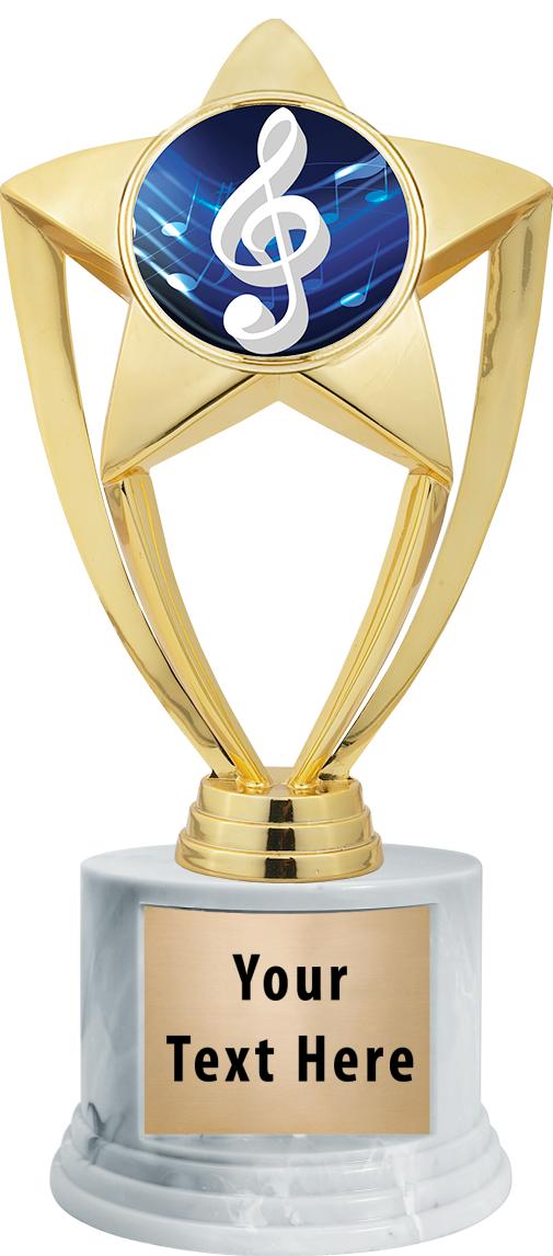 7"TRPHY ROUND MARBLE FINISH BS