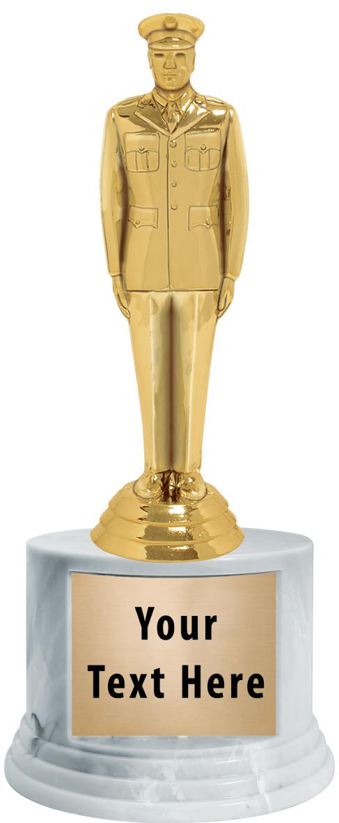 7"TRPHY ROUND MARBLE FINISH BS