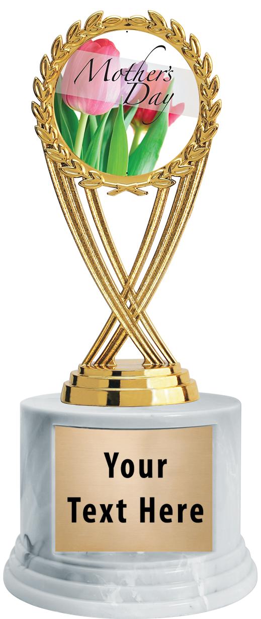 7"TRPHY ROUND MARBLE FINISH BS