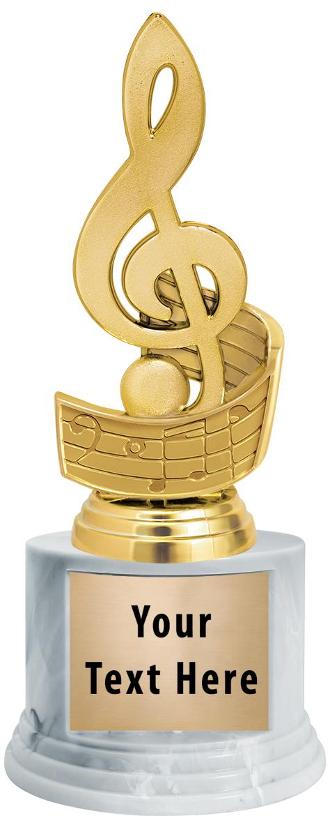 7"TRPHY ROUND MARBLE FINISH BS