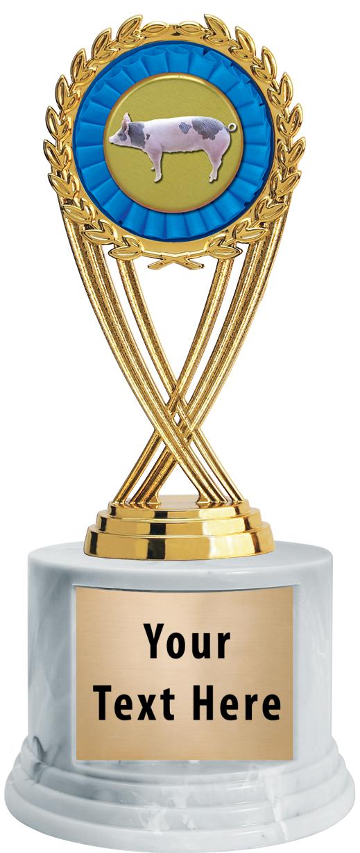 7"TRPHY ROUND MARBLE FINISH BS