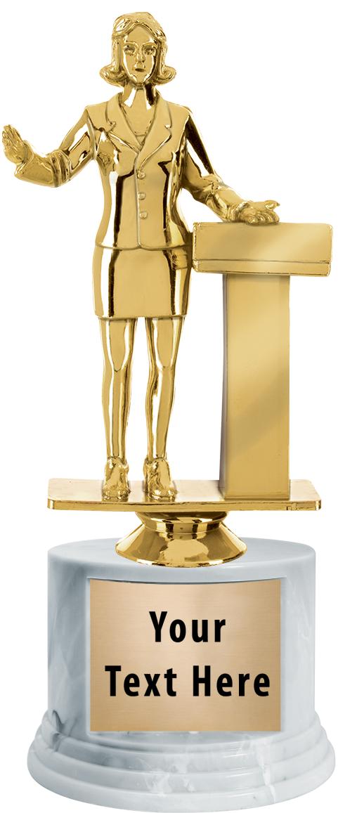 7"TRPHY ROUND MARBLE FINISH BS