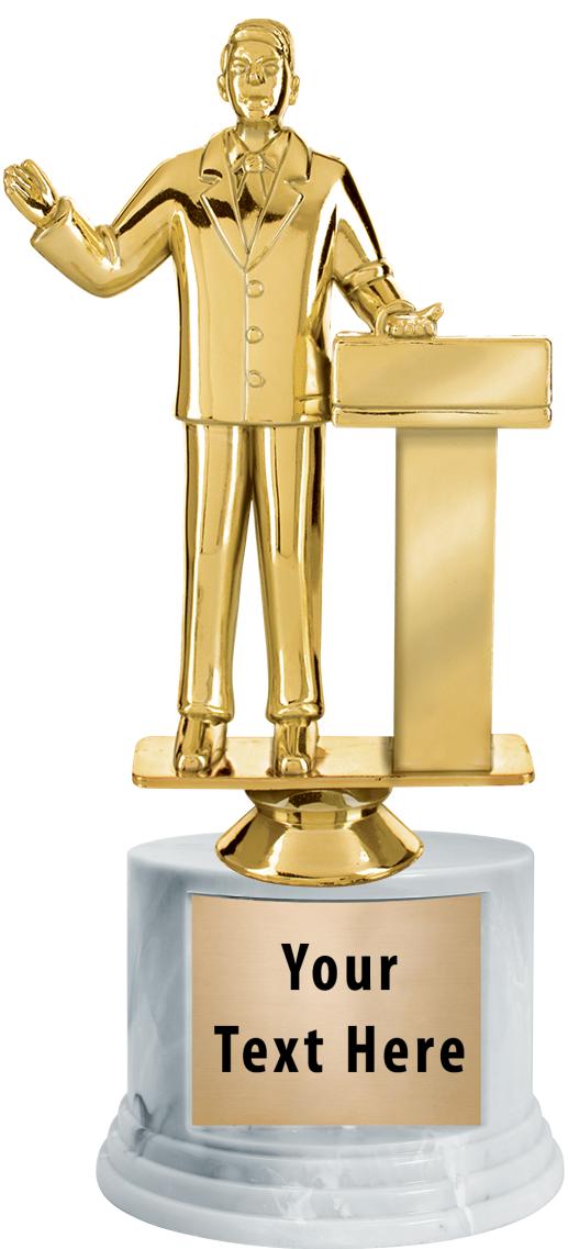 7"TRPHY ROUND MARBLE FINISH BS