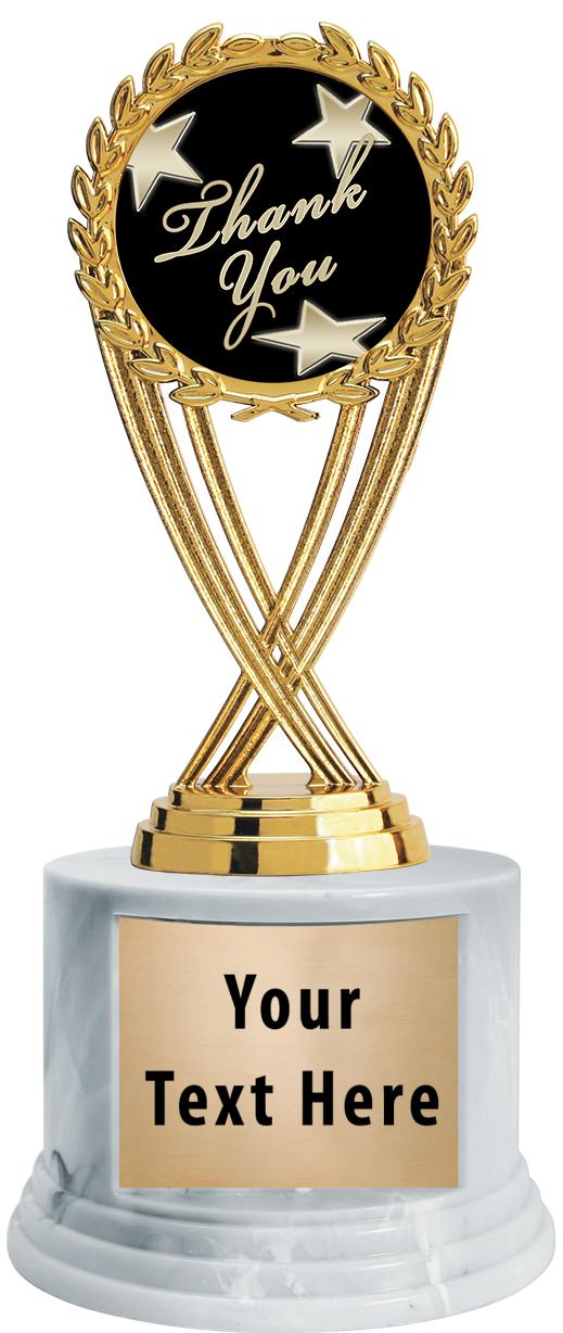 7"TRPHY ROUND MARBLE FINISH BS