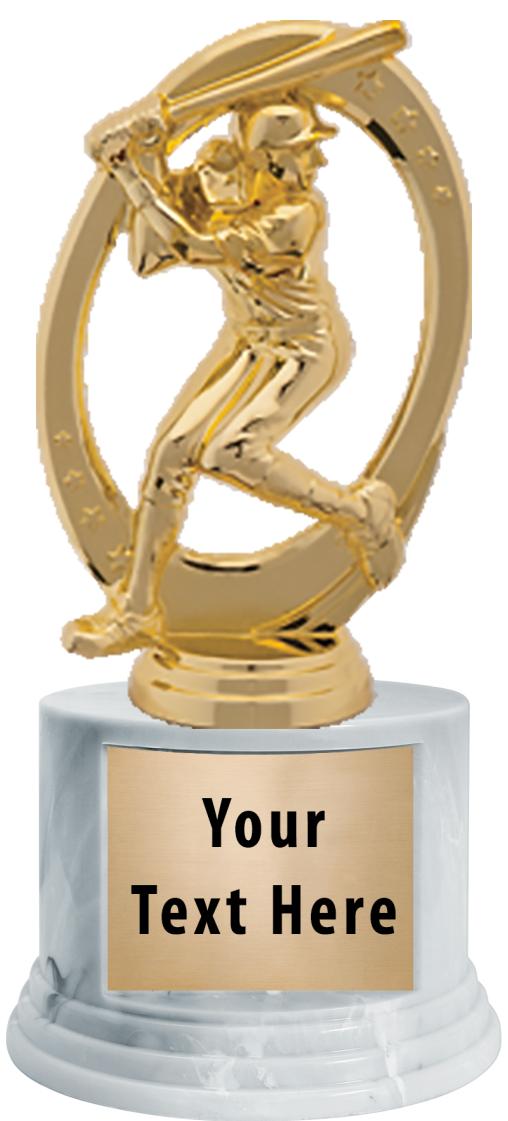 7"TRPHY ROUND MARBLE FINISH BS