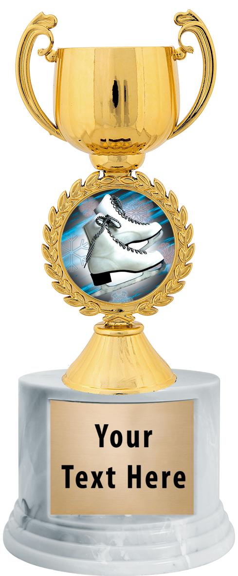 7"TRPHY ROUND MARBLE FINISH BS