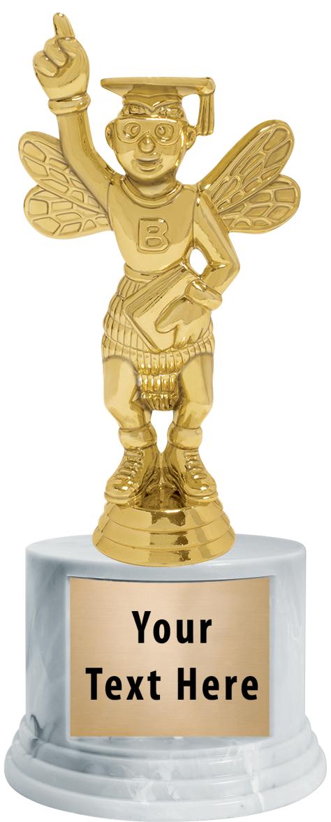 7"TRPHY ROUND MARBLE FINISH BS