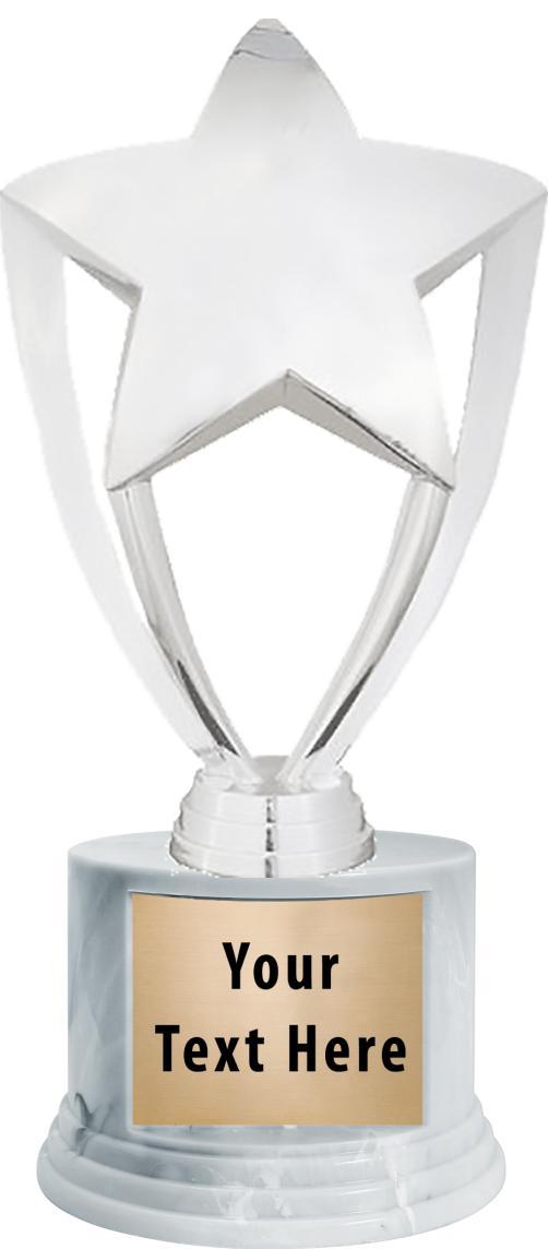 7"TRPHY ROUND MARBLE FINISH BS