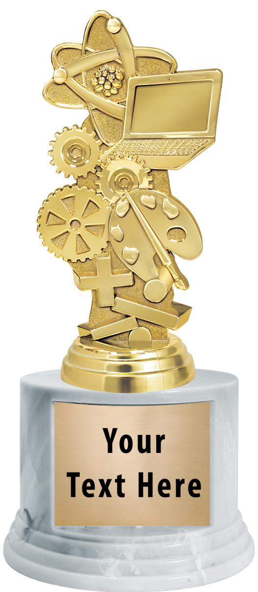 7"TRPHY ROUND MARBLE FINISH BS