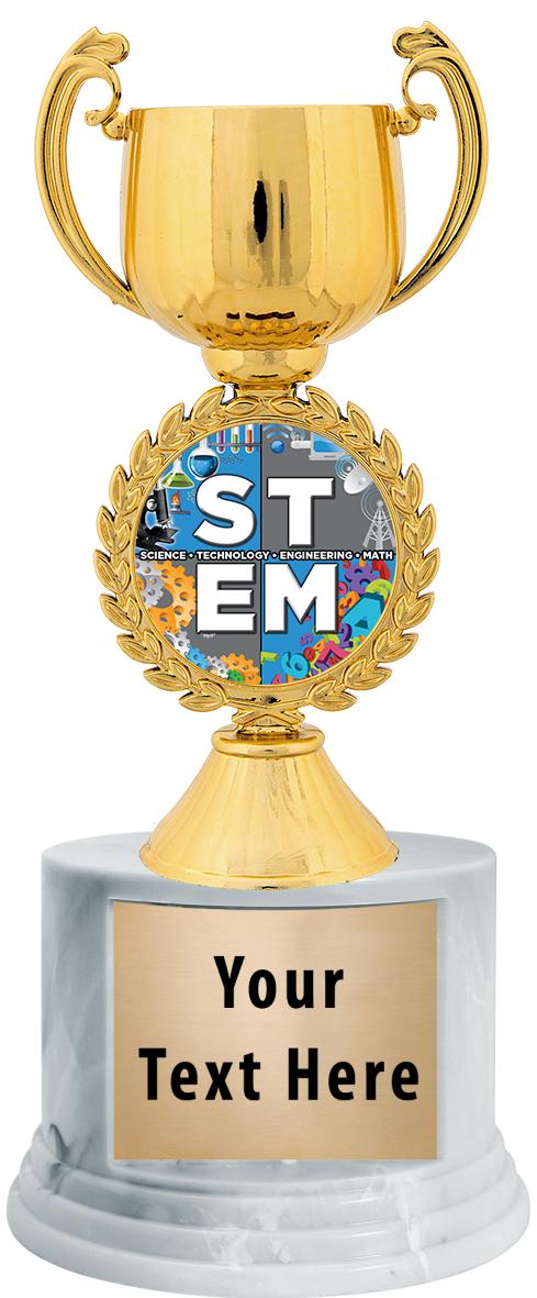 7"TRPHY ROUND MARBLE FINISH BS