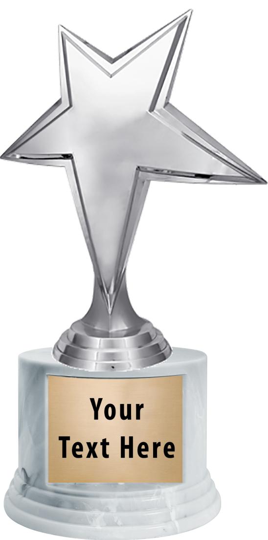 7"TRPHY ROUND MARBLE FINISH BS