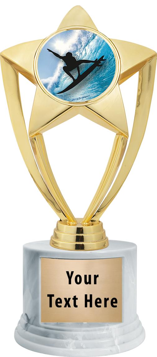 7"TRPHY ROUND MARBLE FINISH BS