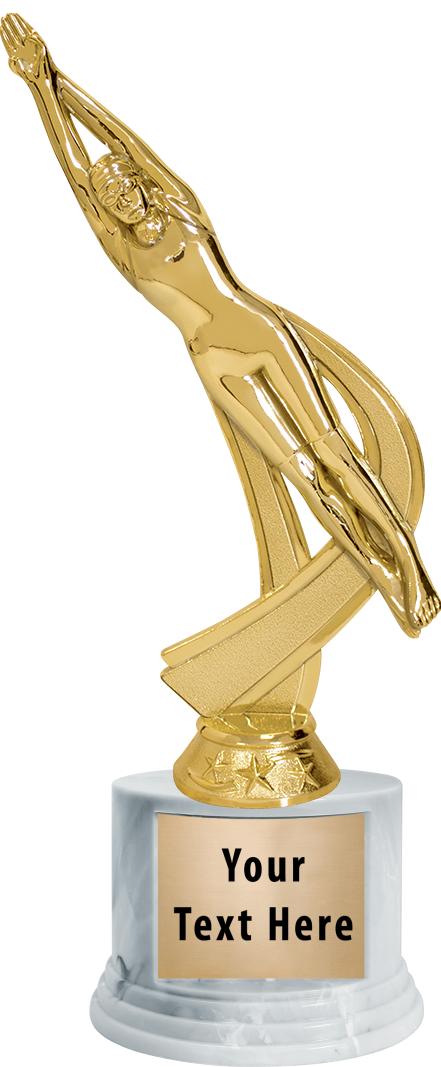 7"TRPHY ROUND MARBLE FINISH BS