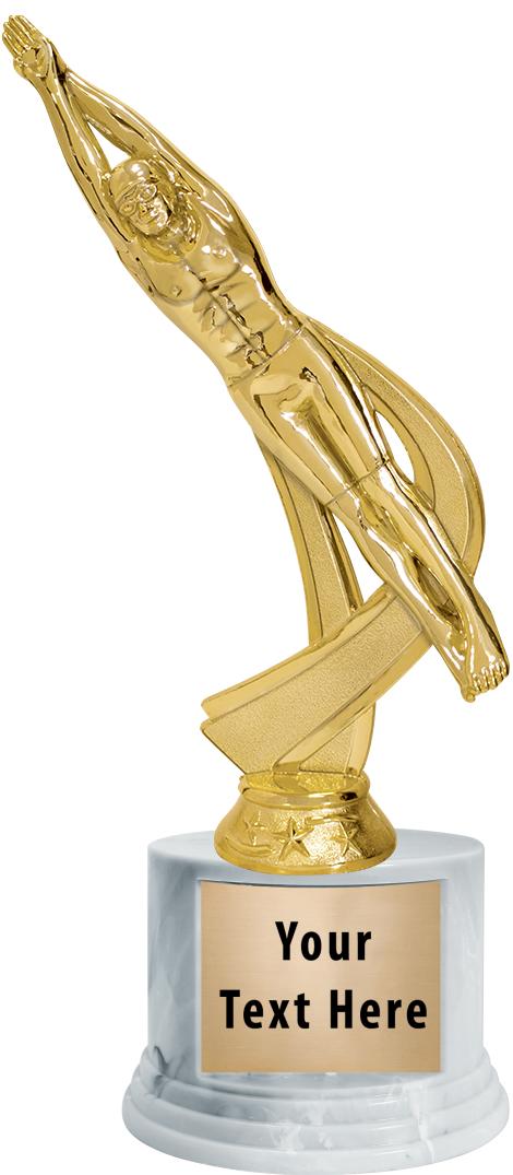 7"TRPHY ROUND MARBLE FINISH BS