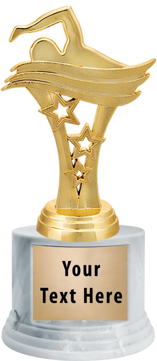 7"TRPHY ROUND MARBLE FINISH BS