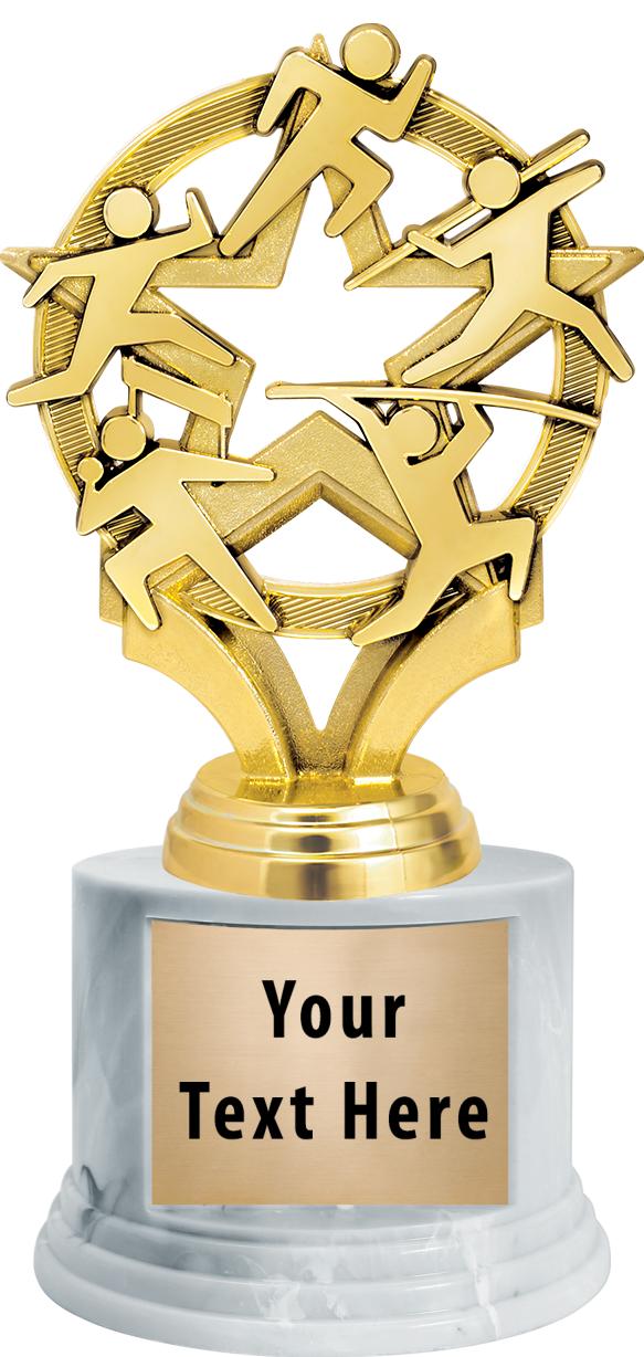 7"TRPHY ROUND MARBLE FINISH BS