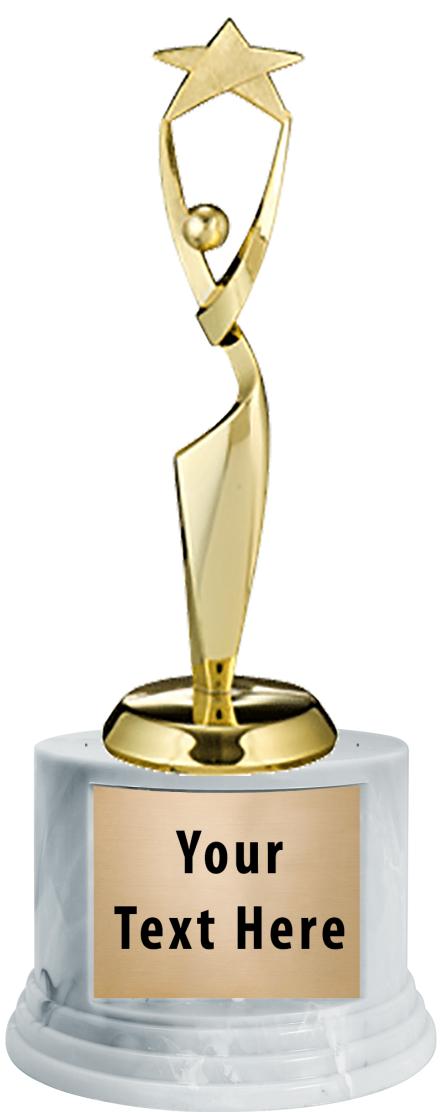 7"TRPHY ROUND MARBLE FINISH BS