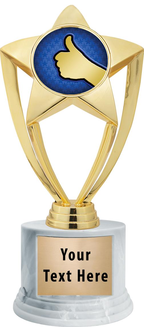 7"TRPHY ROUND MARBLE FINISH BS